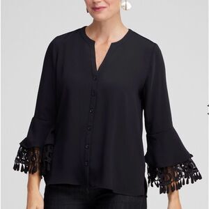 Chico’s SZ 0 long sleeve button up top